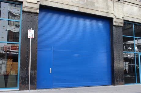 Blue Rolling Grille with Pass Door (4)