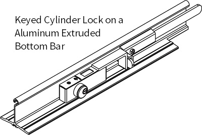 CYLINDER LOCK - STD BOTTOM BAR